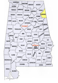 Cherokee County, Alabama map