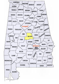 Chilton County, Alabama map