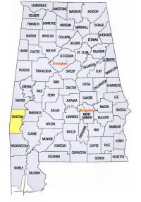 Choctaw County, Alabama map