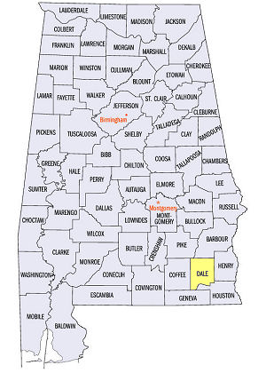 Coffee County, Alabama map