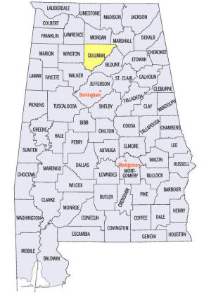 Cullman County, Alabama map