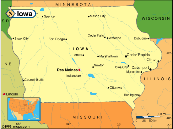 Iowa Base and Elevation Maps
