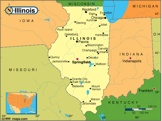 Illinoi Map
