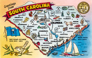 South Carolina Map Magnet