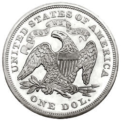 1868 Silver dollar