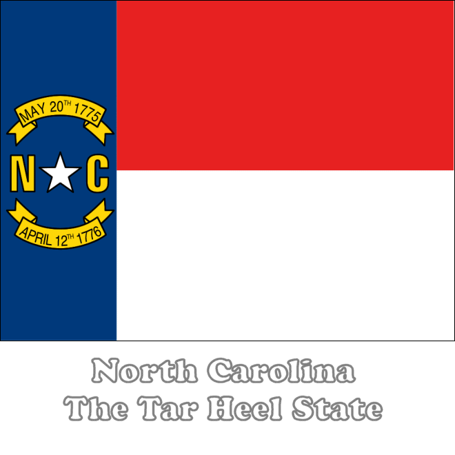 Large Horizontal Printable North Carolina State Flag From Netstatecom