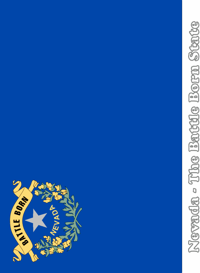 Large, Vertical, Printable Nevada State Flag, from NETSTATE.COM