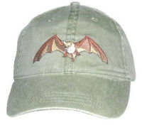 Bat Embroidered Cotton Cap