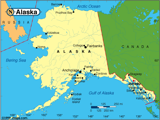 Alaska State Map With Cities - Map Of Rose Bowl