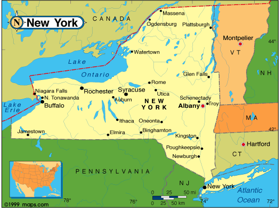 map of new york and canada border New York Base And Elevation Maps map of new york and canada border