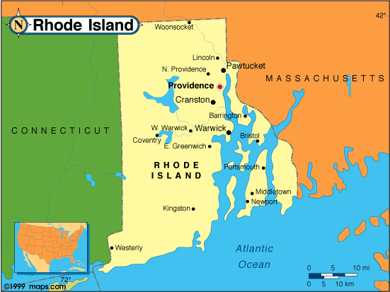 Rhode Island Base and Elevation Maps