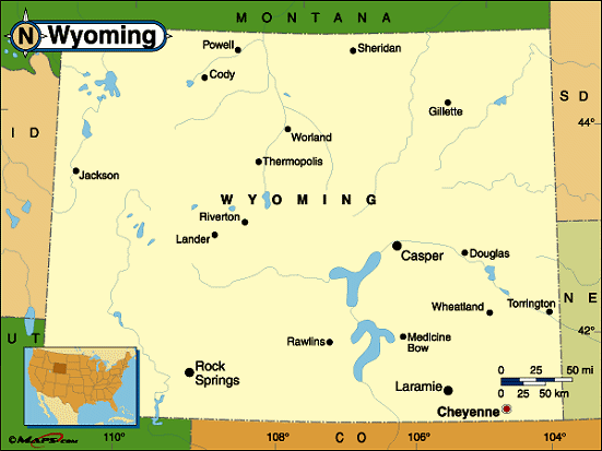 Wyoming Base and Elevation Maps