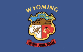 Wyoming state territorial flag